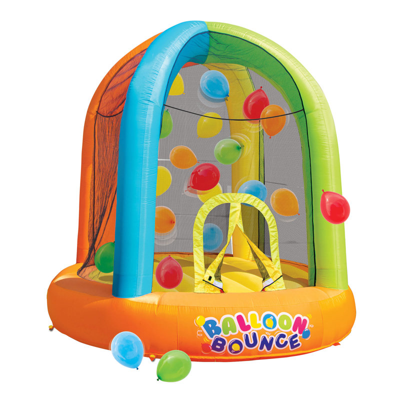 Banzai 34915 Inflatable Balloon Bounce Activity Play Center With 20